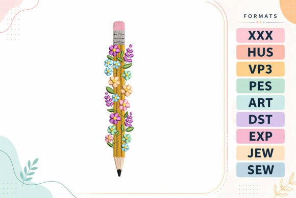 Floral Pencil Back to School