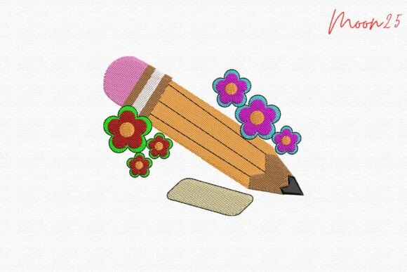 Floral Pencil Classroom Learning Accent