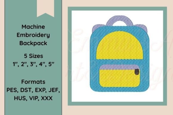 Machine Embroidery Backpack Design